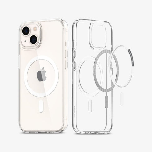 ACS03210 - iPhone 13 Pro Max Case Ultra Hybrid Mag Safe Compatible in white showing the back